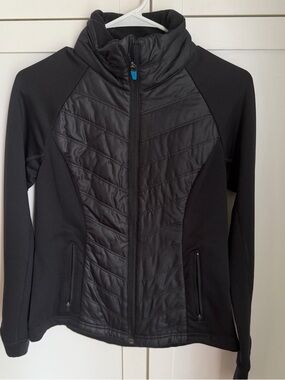 Zella Black Quilted Hybrid Puffer Jacket